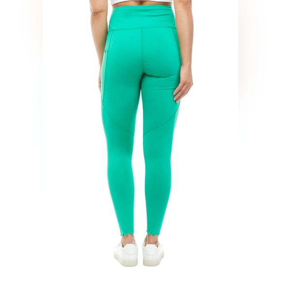 Crown & Ivy Scalloped Leggings Green Leaf XL NWT! - Picture 2 of 8